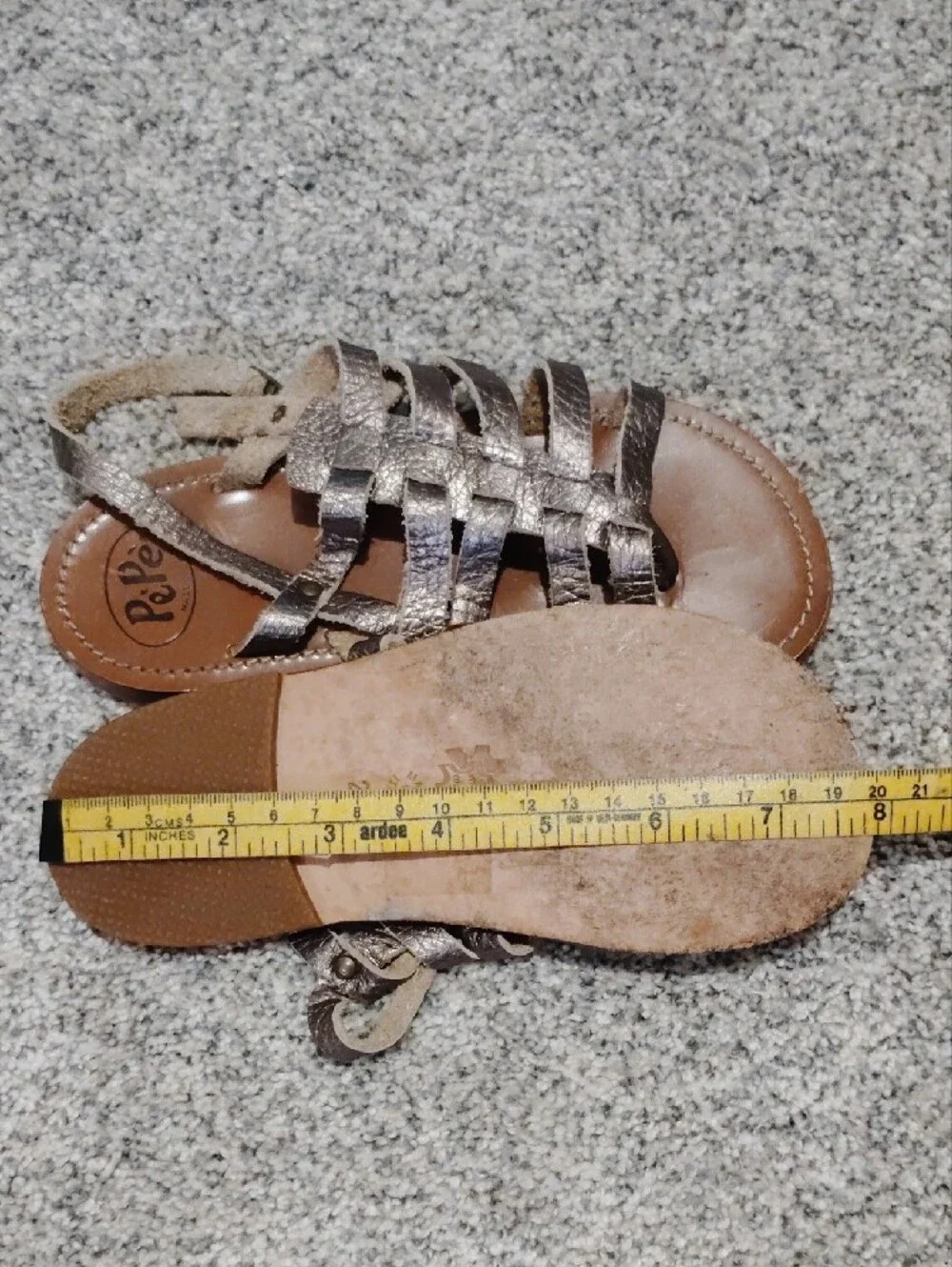 PèPè Kids Metallic Bronze Gladiator Sandals